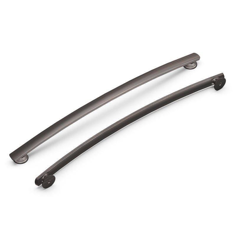 Hickory Hardware 1 Pack Solid Core Kitchen Cabinet Pulls, Luxury Cabinet Handles, Hardware for Doors & Dresser Drawers, 12 Inch Hole Center, Vintage Bronze, American Diner Collection - Image 1